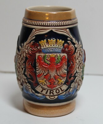Original King Austria 8 300 R 1/4  Pottery Stein  - Triol - 5''