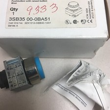 New Siemens 3SB35 00-0AB51 Pushbutton Raised Button Blue S10