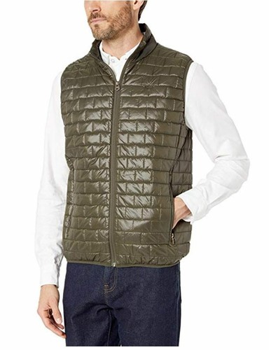 NEW Dockers Men's The Reid Lightweight Box Quilted Puffer Vest, Olive, XX-Large - Picture 2 of 10