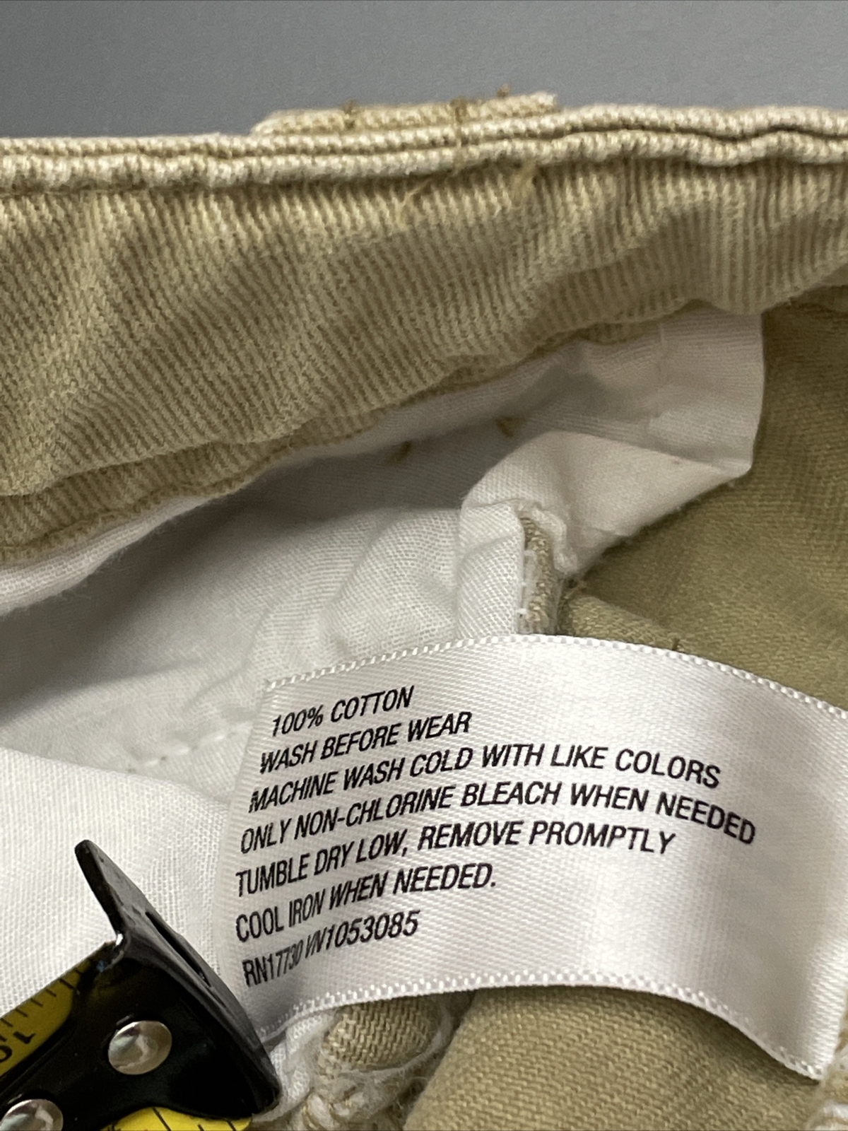 Cherokee Cargo Carpntr Pants Boys Sz 10 28x24- adjust. waist chinos khaki school