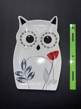 Owl Platter Serving Plate by The Cellar Whitewate Macy’s 13.25”x8.5”