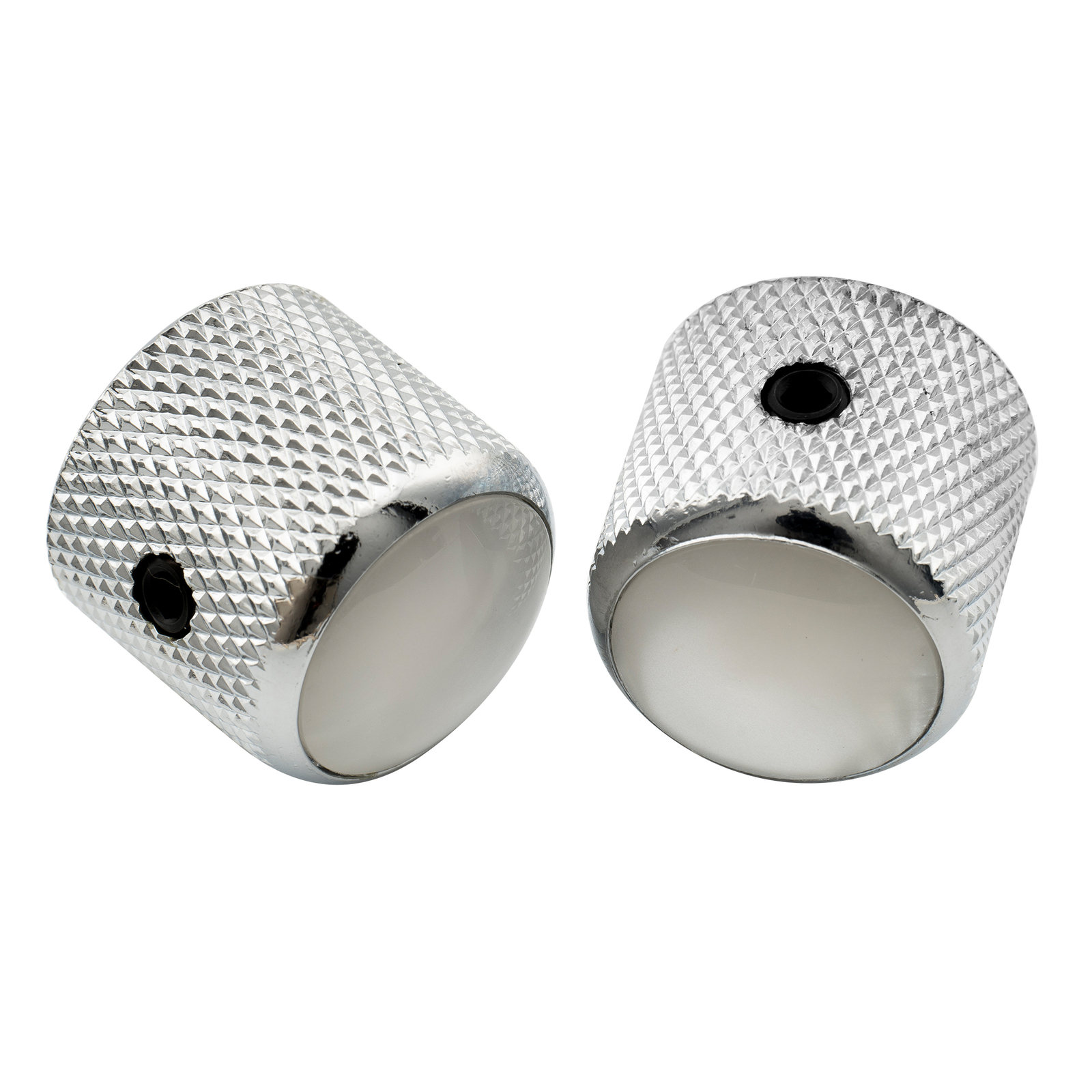 Musiclily Pro 2Pcs Chrome 1/4 Inch Steel Mother of Pearl Top Dome