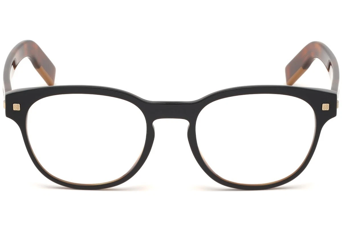 Ermenegildo Zegna EZ5159 F 005 Black Plastic Eyeglasses Frame 53 19 145 Asian RX