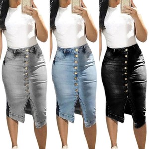 bodycon jean skirt