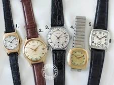 Lot(B) of 5 Wrist Watch Elgin Ingersoll Marvin Westclox for Project/Repair 4 Run