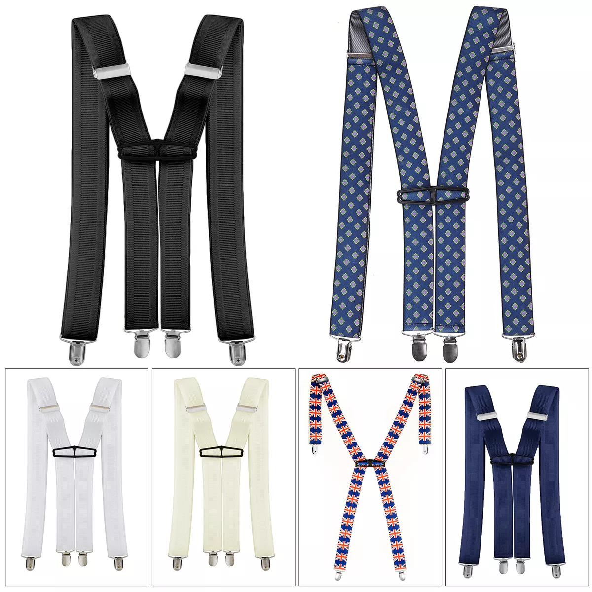 Adjustable Elastic Braces Mens Womens Unisex Trouser X Back