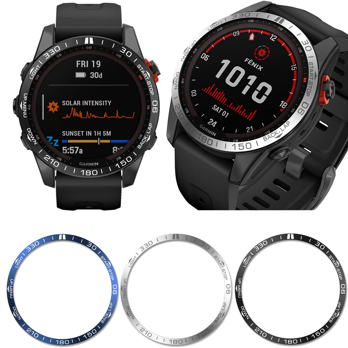 For Garmin Fenix Fenix 7S Bezel Ring Styling Frame Case Cover Protection