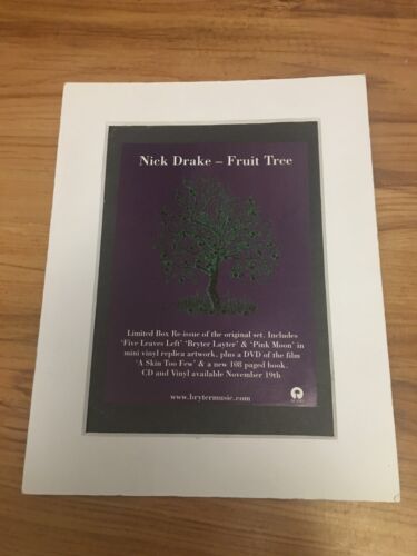 NICK DRAKE FRUIT TREE-Mounted original advert - Picture 1 of 1