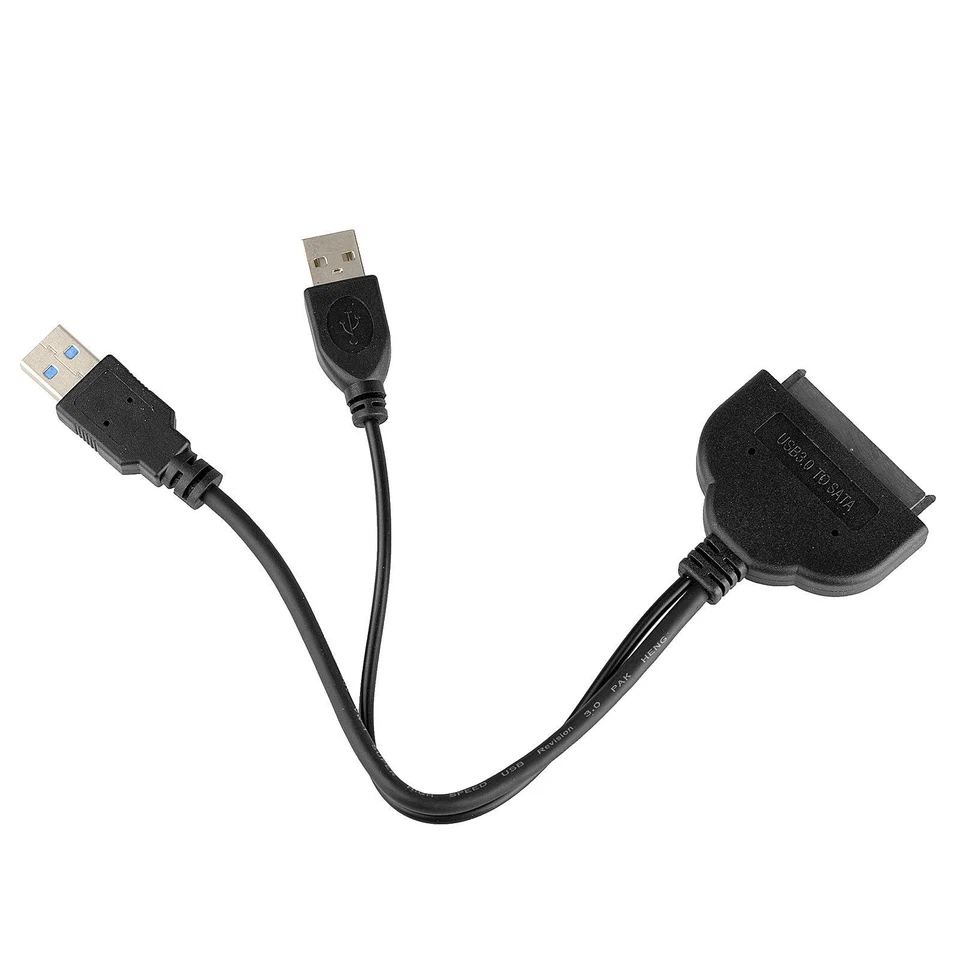 2.5 SATA SSD to USB 3.0 Cable Laptop HDD External Data Power Wire Lead Adapter - Image 4 of 4