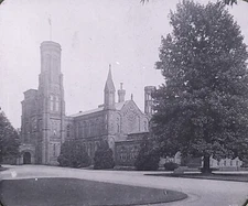 Smithsonian Castle, Washington D.C., NO LABEL, Victor Magic Lantern Glass Slide