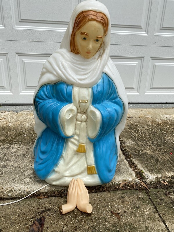 SANTA'S BEST BLOWMOLD Mary NATIVITY Figure OUTDOOR CHRISTMAS Blow Mold 28"