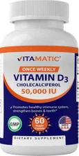 Vitamina D3 50,000 Ui (Como Colecalciferol), Dosis Una Vez Por Semana, 1250 ...