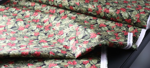 Benartex Fabric Christmas Winter Festive Season Holly Berry choice by yard - Picture 14 of 33