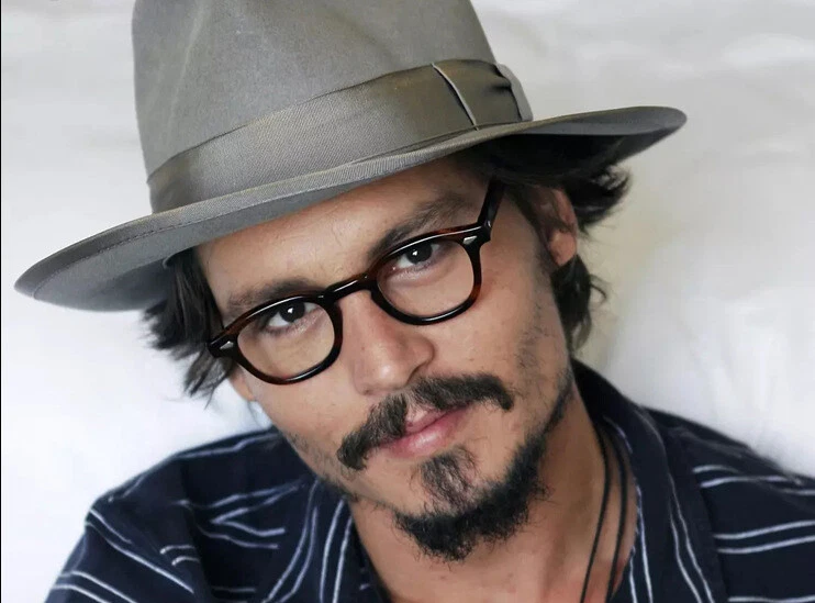 Classic Acetate Eyeglass Frame Retro Spectacles Johnny Depp Glasses 44 24-140mm - Image 3 of 4