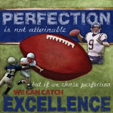 CANVAS Football Quote “Perfection Is Not Attainable
