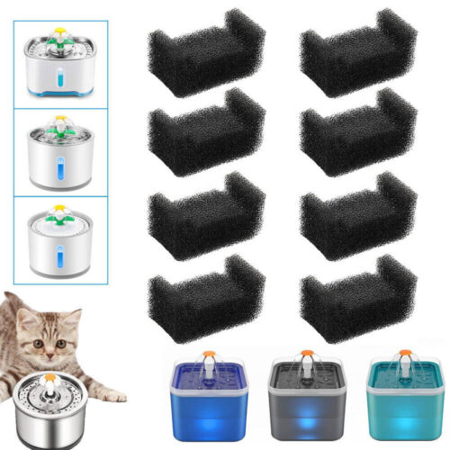 8x Water Filter Sponge Dog Cat Fountains Replacement Foam Filter for DR-DC160. - Afbeelding 1 van 8