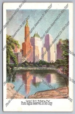 Vintage Postcard Central Park Reflecting Pool New York City - unused