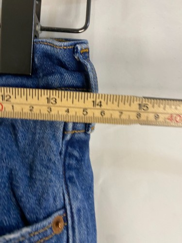 Jeans Abercrombie & Fitch donna 25 blu denim anni 90 dritto vita media orlo grezzo - Foto 6 di 15