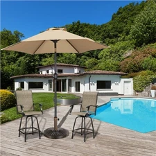 18inch 30lbs Umbrella Base Outdoor Living Round Antiqued Umbrella Stan, Used