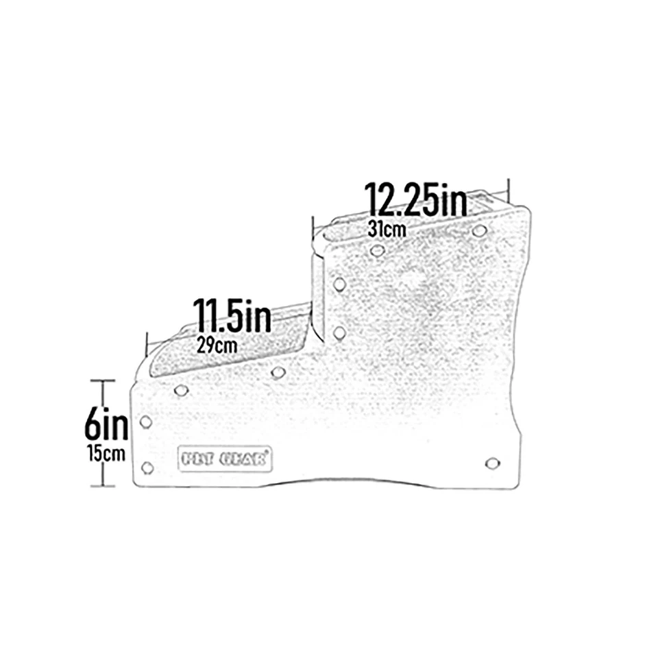 Pet Gear Easy Step II Escaleras para Mascotas, 2 Escalones para Gatos/Perros hasta 150 Libras, Puerto... Foto 3 de 3