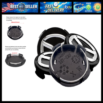 #ad Wheel Center Caps Parts 56mm 2.2#x27;#x27; Rim Wheel Center Hub Caps Badge Cover OEM Si $35.99