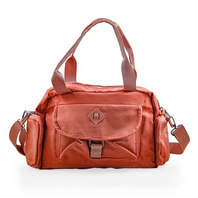 La Marey Pink Nylon Crossbody Bag with Shoulder Strap