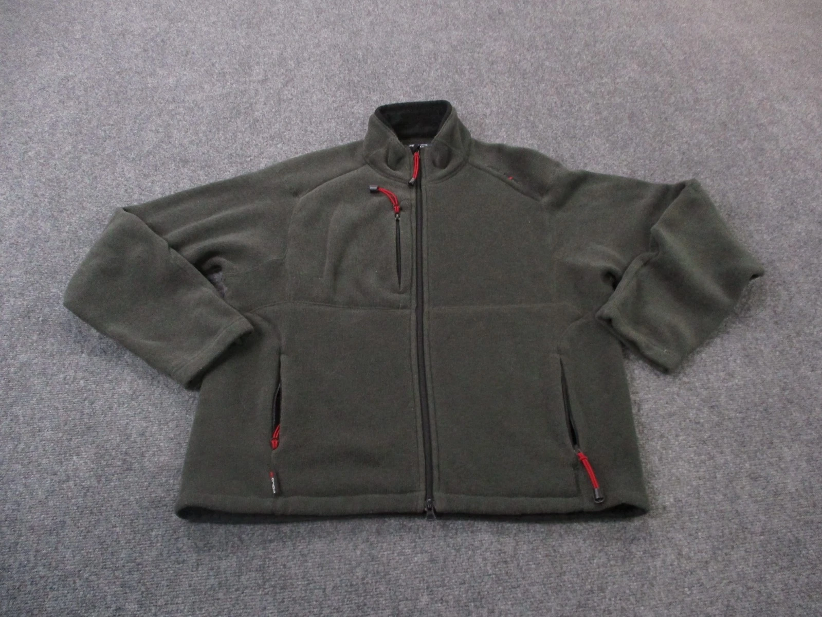 Polo Ralph Lauren Jacket Mens XL Gray Fleece Outdoor Sweater Hiking Camping Logo
