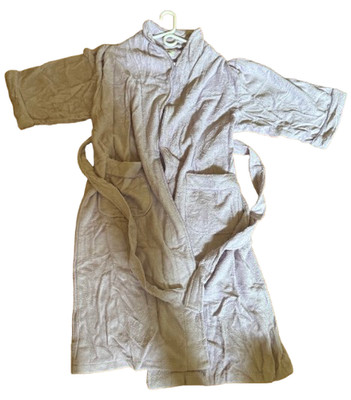 New Texere Women's Terry Cloth Bathrobe (Lavender Fog, Small/Medium)