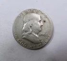 USA Benjamin Franklin Silver Half Dollar 1954 S San Francisco Mint SCARCE