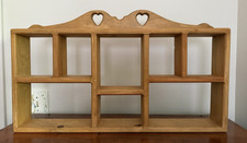 Vintage Wooden Heart Cutout Shelf 8 Cubbies Wood Cottagecore Farmhouse Country