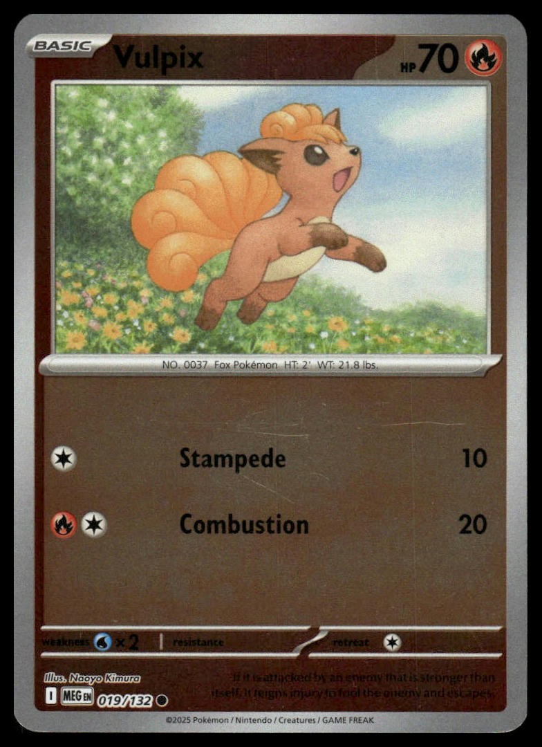 Vulpix ME01: Mega Evolution #019/132 Reverse Holo NM