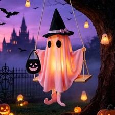 6 FT Halloween Inflatables Ghost Outdoor Window Decorations Blow Up Yard Multic