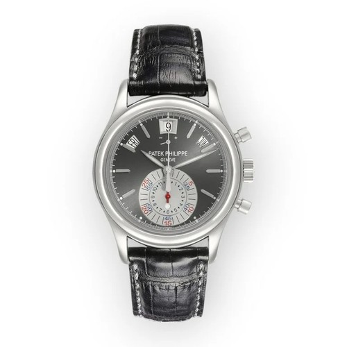 Patek Philippe Annual Calendar Chronograph 40mm Gray Dial Blac...