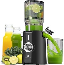 LINKChef Cold Press Juicer Machine 4.35 Wide Chute for Whole Fruit & Vegetable