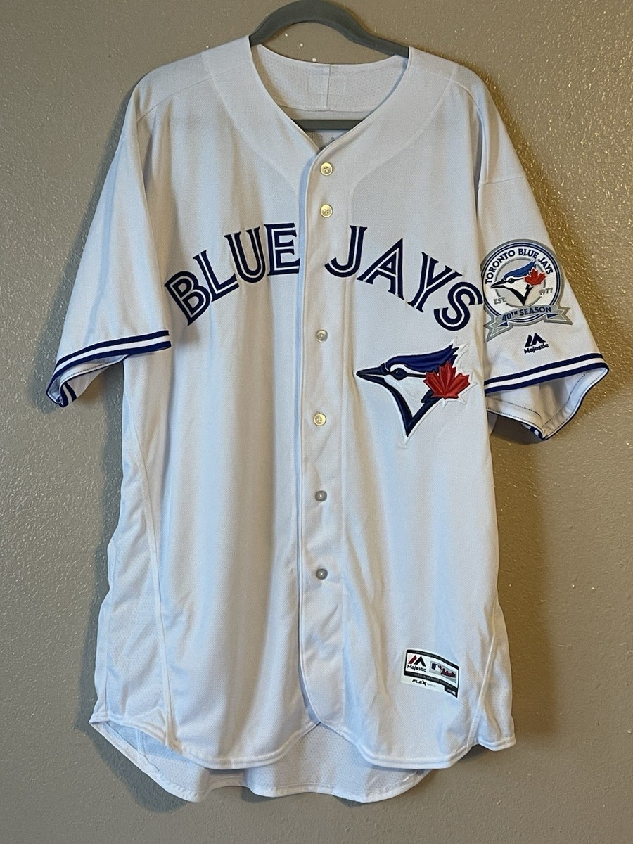 Majestic×BLUE JAYS 公式ユニフォーム TULOWITZKI M Men's 52 NWOT Toronto Blue Jays Troy Tulowitzki #2 Majestic 40th