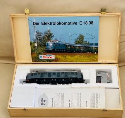 Roco H0 43981 E-Lok BR E1808 DRG Elektrolokomotive grau MUSEUMSEDITION Holzkiste
