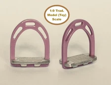HORSING AROUND Traditional 1:9 Scale LIGHTWEIGHT PERFORMANCE STIRRUPS - Lavender