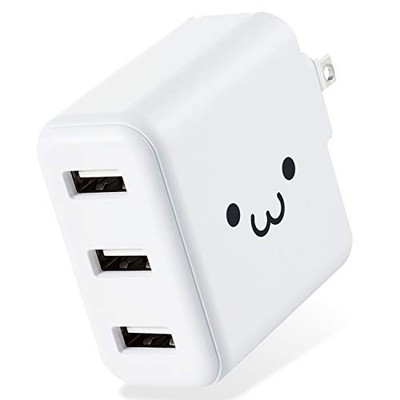 ELECOM USB Ladegerät 18W Insgesamt 3x USB-A Anschlüsse Kompatibel mit iPhone