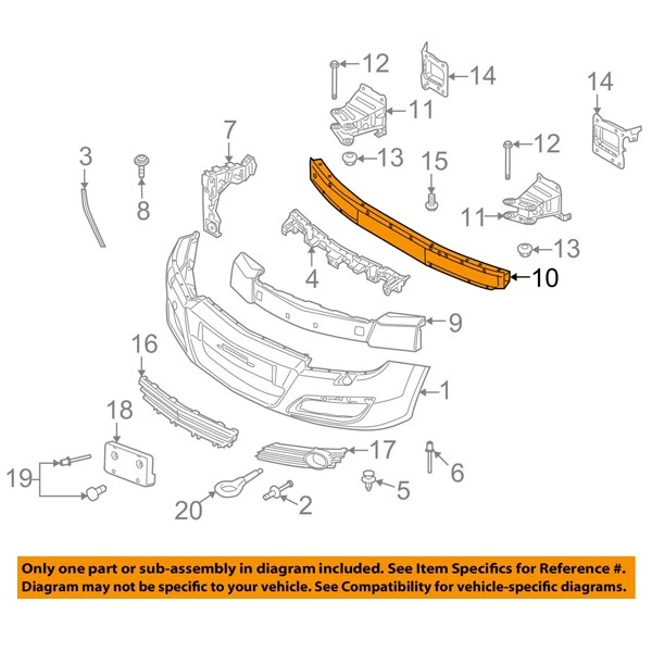For 08-09 Saturn Astra Front Bumper Reinforcement Impact Bar Crossmember Steel Foto 4 de 4