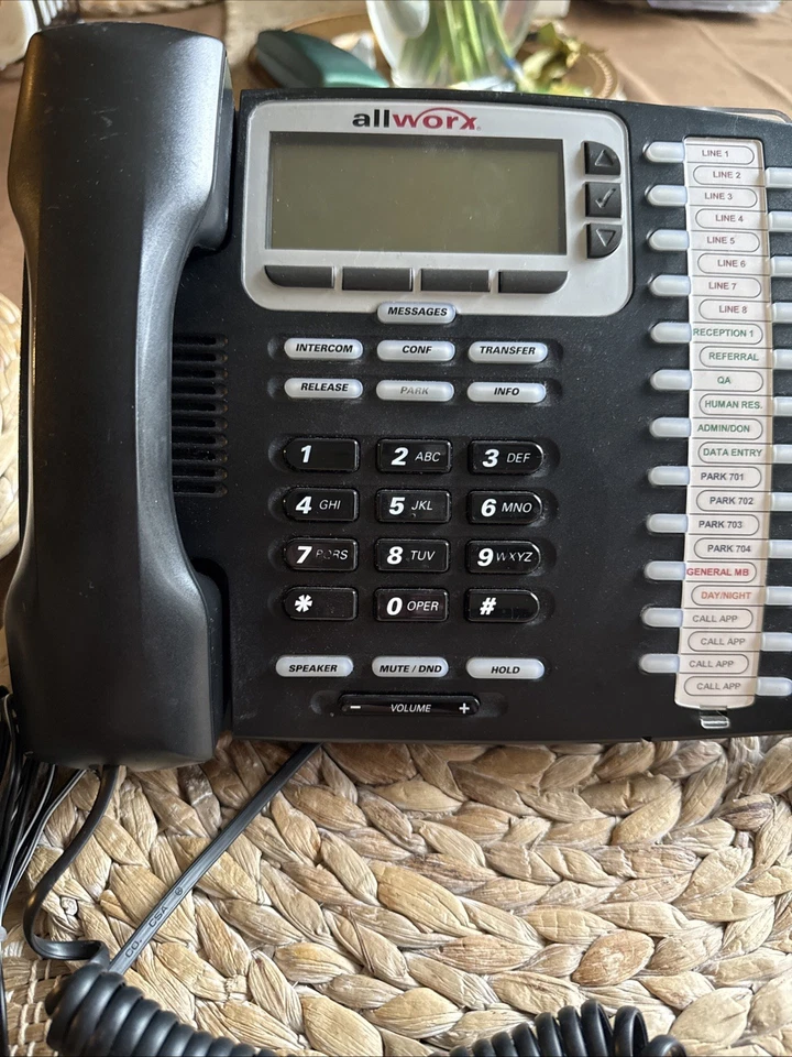 Allworx 9224 IP Phone With Power Cord/ Handset/ Stand  (used) - Image 3 of 4