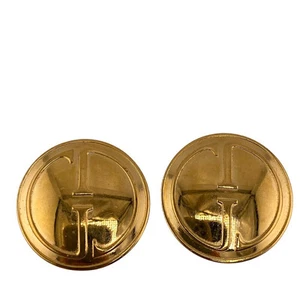 Boucles d'oreilles GUCCI dorées 3,5 cm x 3,5 cm fabriquées en Italie accessoires femme