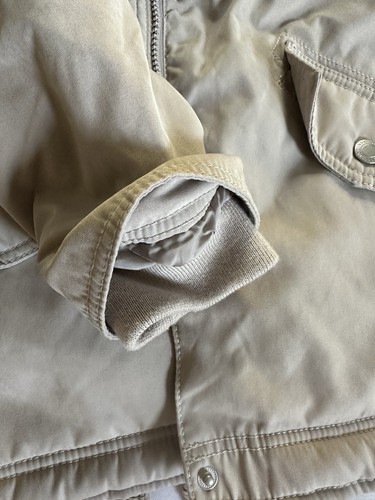 Abercrombie Fitch Kids Winter Hooded Jacket Parka Coat Size 11/12 Faux Fur Beige - Picture 6 of 10