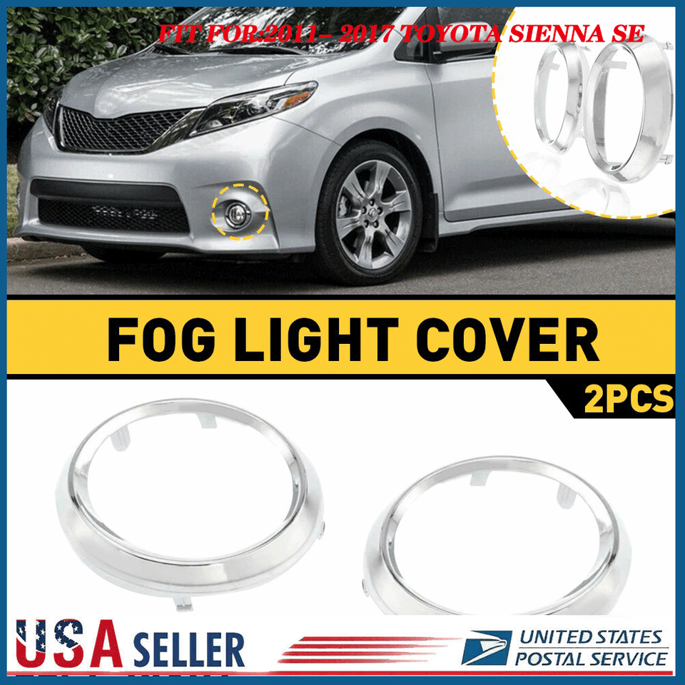 Pair Set Fog Light Hole Cover for 2011- 2017 Toyota Sienna SE ...