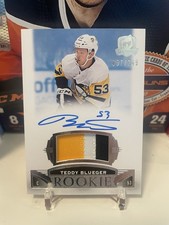 2019-20 Upper Deck The Cup Rookie Patch Auto /249 Teddy Blueger Canucks #96!