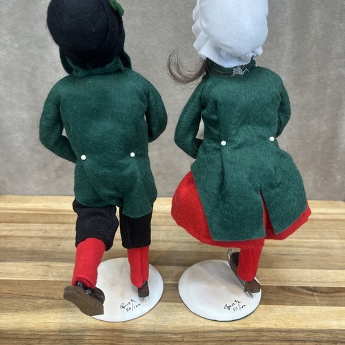Vintage Limited Edition Byers Choice The Skaters 1992 Girl & Boy Ice Skater - Bild 6 von 11