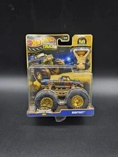 2025 Hot Wheels Monster Trucks BIGFOOT 50TH Trophy Champions Gold NEW