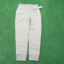 GAP Kids Pants Youth Large Gray Heather Fleece Joggers Sweatpants Logo L 10 
