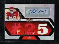 2008 Topps Triple Threads Auto Relics Red 3/4 Jamaal Charles #TTRA-63 Auto v9t
