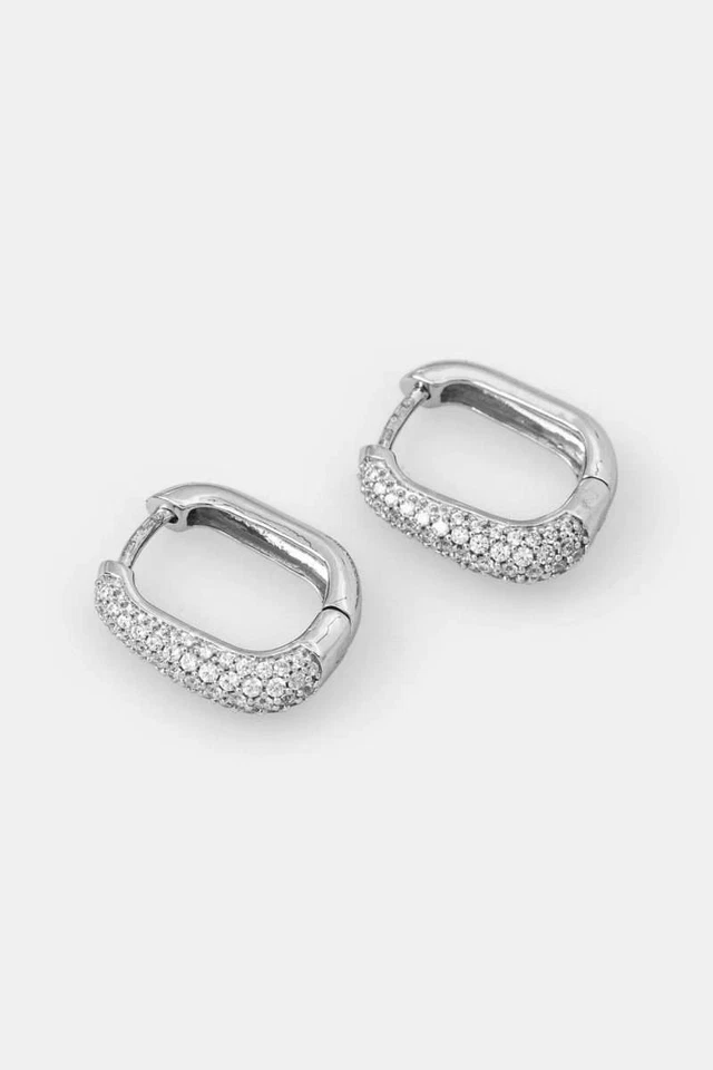 Orecchini Guess argento 925 cerchi con zirconi JSBE04502JW - Immagine 2 di 4