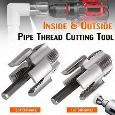 Integrated Internal & External Pipe Threading Cutting Tool Pipe PVC Threader Kit